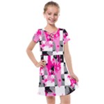 Pink Star Splatter Kids  Cross Web Dress