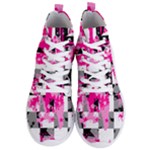 Pink Star Splatter Men s Lightweight High Top Sneakers