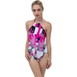 Pink Star Splatter Go with the Flow One Piece Swimsuit