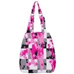 Pink Star Splatter Center Zip Backpack