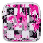 Pink Star Splatter Mini Square Pouch