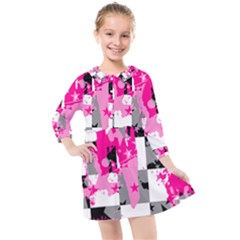 Kids  Quarter Sleeve Shirt Dress 