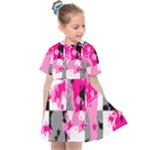 Pink Star Splatter Kids  Sailor Dress