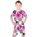 Pink Star Splatter Kids  Tee and Shorts Set