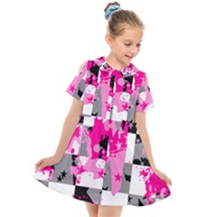 Kids  Short Sleeve Shirt Dress 