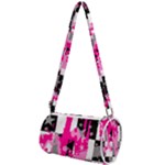 Pink Star Splatter Mini Cylinder Bag