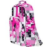 Pink Star Splatter Double Compartment Backpack