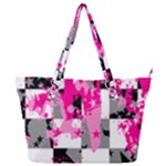 Pink Star Splatter Full Print Shoulder Bag