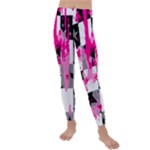 Pink Star Splatter Kids  Lightweight Velour Leggings