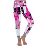 Pink Star Splatter Kids  Lightweight Velour Classic Yoga Leggings