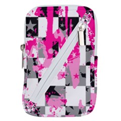 Pink Star Splatter Belt Pouch Bag (Small) from ArtsNow.com