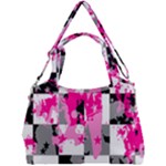 Pink Star Splatter Double Compartment Shoulder Bag