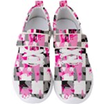 Pink Star Splatter Men s Velcro Strap Shoes