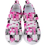 Pink Star Splatter Women s Velcro Strap Shoes