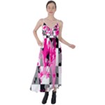 Pink Star Splatter Tie Back Maxi Dress