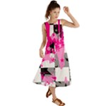 Pink Star Splatter Summer Maxi Dress