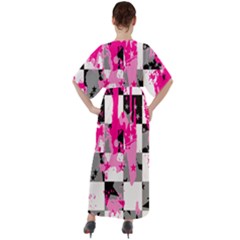 V-Neck Boho Style Maxi Dress 