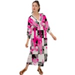 Pink Star Splatter Grecian Style  Maxi Dress