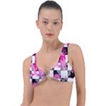 Pink Star Splatter Ring Detail Bikini Top