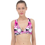 Pink Star Splatter Classic Banded Bikini Top