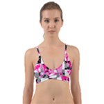 Pink Star Splatter Wrap Around Bikini Top