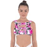 Pink Star Splatter Bandaged Up Bikini Top