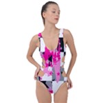 Pink Star Splatter Side Cut Out Swimsuit