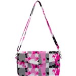 Pink Star Splatter Removable Strap Clutch Bag