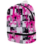 Pink Star Splatter Zip Bottom Backpack