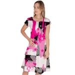 Pink Star Splatter Classic Short Sleeve Dress