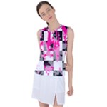 Pink Star Splatter Women s Sleeveless Sports Top