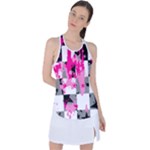 Pink Star Splatter Racer Back Mesh Tank Top