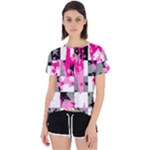 Pink Star Splatter Open Back Sport Tee