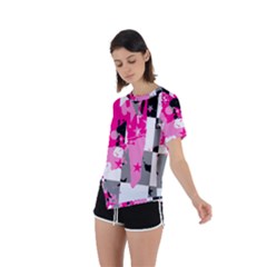 Asymmetrical Short Sleeve Sports T-Shirt 