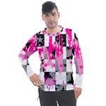 Pink Star Splatter Men s Pique Long Sleeve Tee