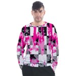 Pink Star Splatter Men s Long Sleeve Raglan Tee