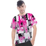 Pink Star Splatter Men s Sport Top