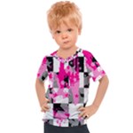 Pink Star Splatter Kids  Sports Tee