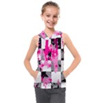 Pink Star Splatter Kids  Sleeveless Hoodie