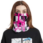 Pink Star Splatter Face Covering Bandana (Two Sides)