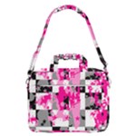 Pink Star Splatter MacBook Pro Shoulder Laptop Bag (Large)