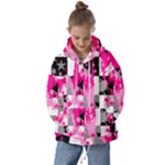 Pink Star Splatter Kids  Oversized Hoodie