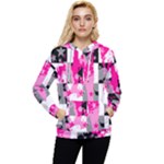 Pink Star Splatter Women s Lightweight Drawstring Hoodie