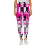 Pink Star Splatter Cropped Drawstring Pants