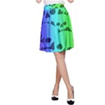 Rainbow Skull Collection A-Line Skirt