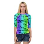 Rainbow Skull Collection Quarter Sleeve Raglan Tee