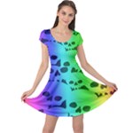 Rainbow Skull Collection Cap Sleeve Dress