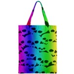 Rainbow Skull Collection Zipper Classic Tote Bag