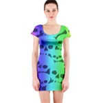 Rainbow Skull Collection Short Sleeve Bodycon Dress