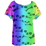 Rainbow Skull Collection Women s Oversized Tee